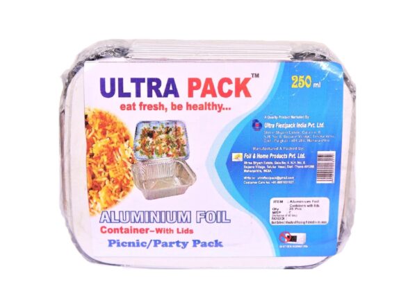 Aluminium Picnic Pack with Lid 250 ML