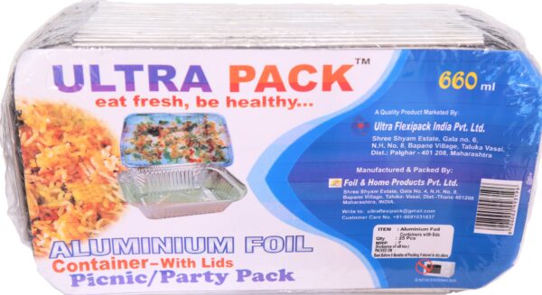 Aluminium Picnic Pack with Lid 660 ML